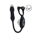 Levelz Vibrating And Thrusting Trio Cock Ring With Stimulator Black