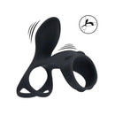 Levelz Vibrating Cock And Ball Ring With Shaft Loop Black