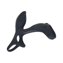 Levelz Vibrating Cock And Ball Ring With Shaft Loop Black
