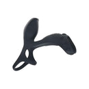 Levelz Vibrating Cock And Ball Ring With Shaft Loop Black