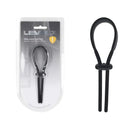 Levelz Wide Adjustable Silicone Lasso Cock Ring Black