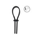 Levelz Wide Adjustable Silicone Lasso Cock Ring Black