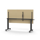 Lift Crank Manual Height Adjust Flip Top 1500 X 750Mm Natural Oak Black