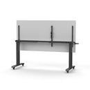 Lift Crank Manual Height Adjust Flip Top 1500 X 750Mm White Black