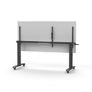 Lift Crank Manual Height Adjust Flip Top 1800 X 750Mm White Black