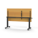 Lift Crank Manual Height Adjust Flip Top 1800 X 900Mm Beech Black