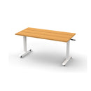 Lift Crank Manual Height Adjust Flip Top 1800 X 900Mm Beech White