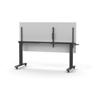 Lift Crank Manual Height Adjust Flip Top 1800 X 900Mm White Black