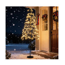 Lighted Alpine Tree With 1000 Warm Led Lights And Weighted Base Medium