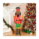 Lighted Christmas Nutcracker With Glitter Sword And 100 Led Lights