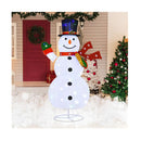 Lighted Christmas Snowman With Metal Stand And 200 Colorful Led Lights