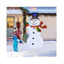 Lighted Christmas Snowman With Metal Stand And 200 Colorful Led Lights