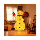 Lighted Christmas Snowman With Metal Stand And 200 Colorful Led Lights