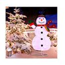 Lighted Christmas Snowman With Metal Stand And 200 Colorful Led Lights