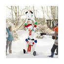 Lighted Stacked Snowmen Christmas Decoration With 150 Led Warm Lights
