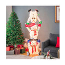 Lighted Stacked Snowmen Christmas Decoration With 150 Led Warm Lights