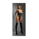 Edge Open Cup Crotchless Chain Teddy Black