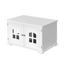 Cat Hidden Litter Box Enclosure With Cross Windows And Double Door
