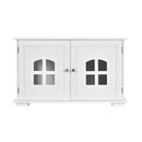 Cat Hidden Litter Box Enclosure With Cross Windows And Double Door