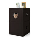 2 Tier Litter Box Enclosure With Anti Toppling System For Home Pet