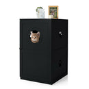 2 Tier Litter Box Enclosure With Anti Toppling System For Home Pet