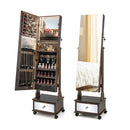 159 Cm Lockable Jewelry Organizer With 3 Color Led Lights