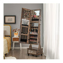 159 Cm Lockable Jewelry Organizer With 3 Color Led Lights