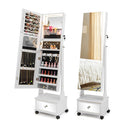 159 Cm Lockable Jewelry Organizer With 3 Color Led Lights