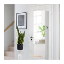 White Lockable Mirror Jewelry Cabinet With 3 Colour Led Light