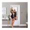 White Lockable Mirror Jewelry Cabinet With 3 Colour Led Light