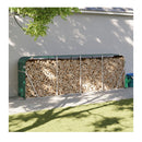 Log Holder Green 300X45X100 Cm Galvanised Steel