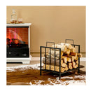 Firewood Log Rack With Convenient Handle For Fireplace Stove Fire Pit