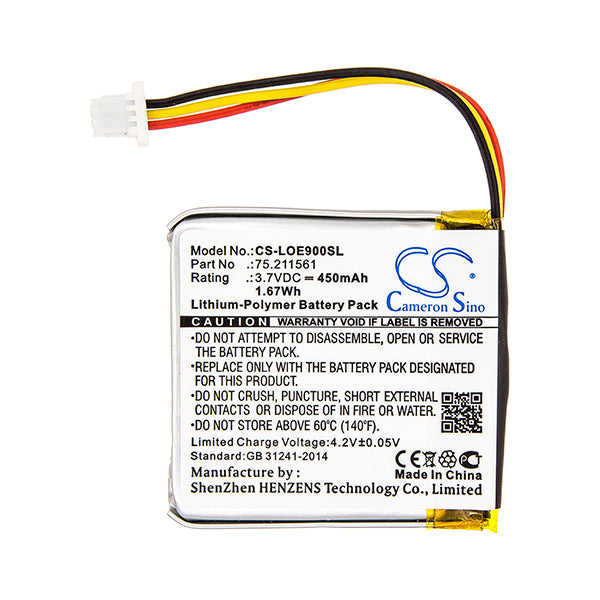 Cameron Sino Cs Loe900Sl 450Mah Replacement Battery For Logitech