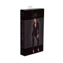 Long Button Up Pvc Overall Black Large