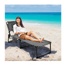Folding Beach Lounge Chair With Pillow For Outdoor