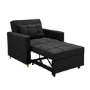 Suri 3 in 1 Convertible Lounge Chair Bed by Black
