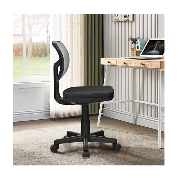 Low Back Armless Mesh Computer Chair For Home And Office