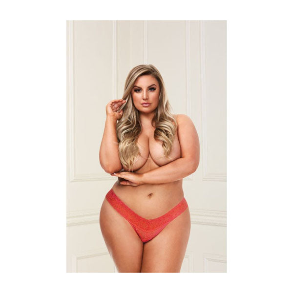 Low Rise Lace Thong Orange