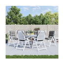 Lowback Chair Cushions 6 Pcs Grey Oxford Fabric