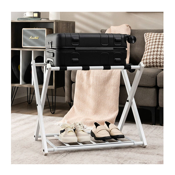 Heavy Duty Folding Luggage Rack With Shelves