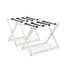 Heavy Duty Folding Luggage Rack With Shelves