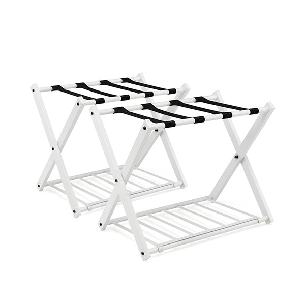 Heavy Duty Folding Luggage Rack With Shelves
