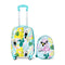 2 Pieces Carry On Luggage Set with Flamingo Pattern for Kids