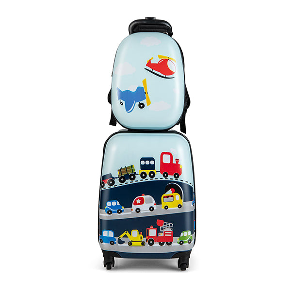 2 Piece Carry On Luggage Set With Spinner Wheels For Children