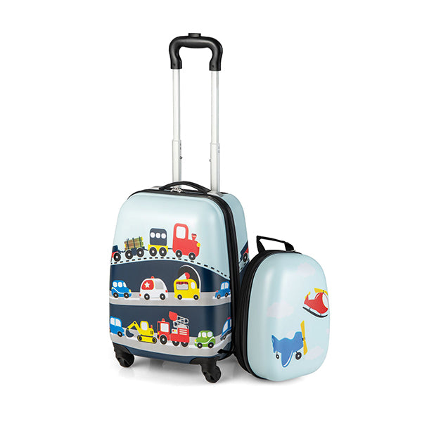 2 Piece Carry On Luggage Set With Spinner Wheels For Children