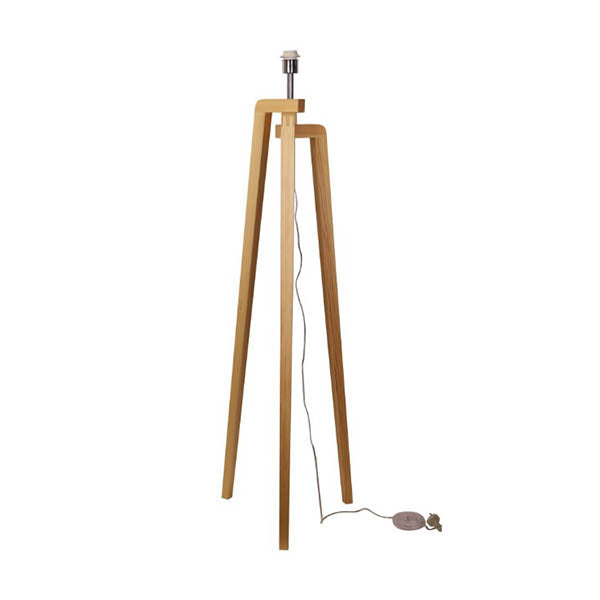 Lund Floor Lamp Scandi Timber Tripod Base Only