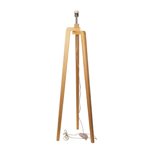 Lund Floor Lamp Scandi Timber Tripod Base Only