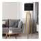 Lund Scandi Timber Tripod Complete Floor Lamp