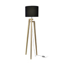 Lund Scandi Timber Tripod Complete Floor Lamp