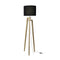Lund Scandi Timber Tripod Complete Floor Lamp